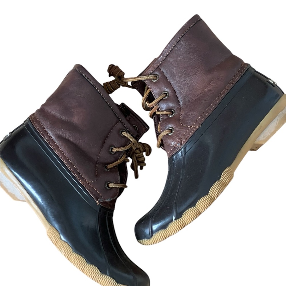 Sperry Brown Ankle High kids Rain boots